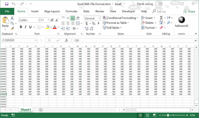 best excel file format experiment