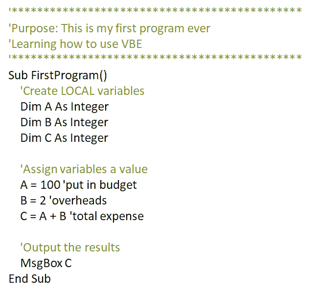 basic excel vba singapore